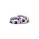 4 - Anika 1.50 ctw Amethyst and Lab Grown Diamonds (3.50 mm) Huggie Earrings 