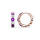 1 - Anika 1.50 ctw Amethyst and Lab Grown Diamonds (3.50 mm) Huggie Earrings 