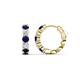 1 - Anika 1.62 ctw Blue Sapphire and Lab Grown Diamonds (3.50 mm) Huggie Earrings 