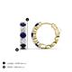 3 - Anika 1.62 ctw Blue Sapphire and Lab Grown Diamonds (3.50 mm) Huggie Earrings 