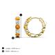 3 - Anika 1.50 ctw Citrine and Lab Grown Diamonds (3.50 mm) Huggie Earrings 