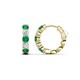 1 - Anika 1.62 ctw Emerald and Lab Grown Diamonds (3.50 mm) Huggie Earrings 