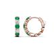 1 - Anika 1.62 ctw Emerald and Lab Grown Diamonds (3.50 mm) Huggie Earrings 