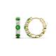 1 - Anika 1.67 ctw Green Garnet and Lab Grown Diamonds (3.50 mm) Huggie Earrings 