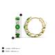 3 - Anika 1.67 ctw Green Garnet and Lab Grown Diamonds (3.50 mm) Huggie Earrings 