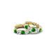 4 - Anika 1.67 ctw Green Garnet and Lab Grown Diamonds (3.50 mm) Huggie Earrings 