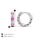 3 - Anika 1.62 ctw Pink Sapphire and Lab Grown Diamonds (3.50 mm) Huggie Earrings 