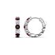 1 - Anika 1.67 ctw Red Garnet and Lab Grown Diamonds (3.50 mm) Huggie Earrings 