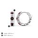 3 - Anika 1.67 ctw Red Garnet and Lab Grown Diamonds (3.50 mm) Huggie Earrings 