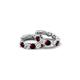 4 - Anika 1.67 ctw Red Garnet and Lab Grown Diamonds (3.50 mm) Huggie Earrings 