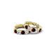 4 - Anika 1.67 ctw Red Garnet and Lab Grown Diamonds (3.50 mm) Huggie Earrings 
