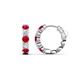1 - Anika 1.62 ctw Ruby and Lab Grown Diamonds (3.50 mm) Huggie Earrings 