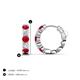 3 - Anika 1.62 ctw Ruby and Lab Grown Diamonds (3.50 mm) Huggie Earrings 