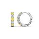 1 - Anika 1.62 ctw Yellow Sapphire and Lab Grown Diamonds (3.50 mm) Huggie Earrings 