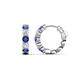 1 - Anika 1.50 ctw Iolite and Lab Grown Diamonds (3.50 mm) Huggie Earrings 