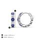 3 - Anika 1.50 ctw Iolite and Lab Grown Diamonds (3.50 mm) Huggie Earrings 