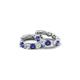 4 - Anika 1.50 ctw Iolite and Lab Grown Diamonds (3.50 mm) Huggie Earrings 
