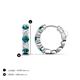 3 - Anika 1.62 ctw London Blue Topaz and Lab Grown Diamonds (3.50 mm) Huggie Earrings 