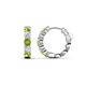 1 - Anika 1.67 ctw Peridot and Lab Grown Diamonds (3.50 mm) Huggie Earrings 