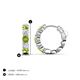 3 - Anika 1.67 ctw Peridot and Lab Grown Diamonds (3.50 mm) Huggie Earrings 