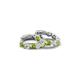 4 - Anika 1.67 ctw Peridot and Lab Grown Diamonds (3.50 mm) Huggie Earrings 