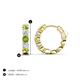 3 - Anika 1.67 ctw Peridot and Lab Grown Diamonds (3.50 mm) Huggie Earrings 