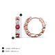3 - Anika 1.50 ctw Pink Tourmaline and Lab Grown Diamonds (3.50 mm) Huggie Earrings 