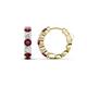 1 - Anika 1.67 ctw Rhodolite Garnet and Lab Grown Diamonds (3.50 mm) Huggie Earrings 