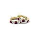 4 - Anika 1.67 ctw Rhodolite Garnet and Lab Grown Diamonds (3.50 mm) Huggie Earrings 