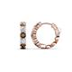 1 - Anika 1.56 ctw Smoky Quartz and Lab Grown Diamonds (3.50 mm) Huggie Earrings 