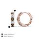3 - Anika 1.56 ctw Smoky Quartz and Lab Grown Diamonds (3.50 mm) Huggie Earrings 