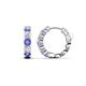 1 - Anika 1.56 ctw Tanzanite and Lab Grown Diamonds (3.50 mm) Huggie Earrings 