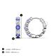 3 - Anika 1.56 ctw Tanzanite and Lab Grown Diamonds (3.50 mm) Huggie Earrings 
