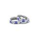 4 - Anika 1.56 ctw Tanzanite and Lab Grown Diamonds (3.50 mm) Huggie Earrings 