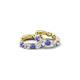 4 - Anika 1.56 ctw Tanzanite and Lab Grown Diamonds (3.50 mm) Huggie Earrings 