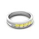 6 - Aaron 0.53 ctw Yellow Sapphire 5 Stone Men Wedding Band (5 mm) 