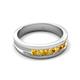 6 - Aaron 0.40 ctw Citrine 5 Stone Men Wedding Band (5 mm) 