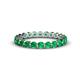 1 - Valerie 3.00 mm Emerald Eternity Band 
