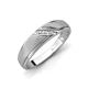 4 - Ariss Natural Diamond Angled Brushed and Polished Finish 3 Stone Men Wedding Band (5.00 mm) 