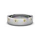 1 - Orion 0.14 ctw Round Citrine Brushed Satin Finish Men Wedding Band (8 mm) 