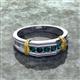 3 - Kevin 0.55 ctw London Blue Topaz Men Wedding Band (7.80 mm) 
