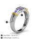 5 - Kevin 0.45 ctw Tanzanite Men Wedding Band (7.80 mm) 