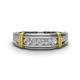 1 - Kevin 0.45 ctw Moissanite Men Wedding Band (7.80 mm) 