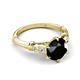 5 - Iyana 3.18 ctw Black Diamond (8.00 mm) accented Natural Diamonds Engagement Ring 
