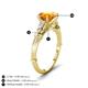 4 - Iyana 2.08 ctw Citrine (8.00 mm) accented Natural Diamonds Engagement Ring 