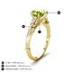 4 - Iyana 1.98 ctw Peridot (8.00 mm) accented Natural Diamonds Engagement Ring 