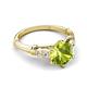 5 - Iyana 1.98 ctw Peridot (8.00 mm) accented Natural Diamonds Engagement Ring 