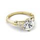 5 - Iyana 2.18 ctw IGI Certified Lab Grown Diamond (8.00 mm) accented Natural Diamonds Engagement Ring 