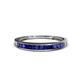 1 - Aqilia 2.00 mm Princess Cut Blue Sapphire 13 Stone Wedding Band 