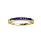 3 - Aqilia 2.00 mm Princess Cut Blue Sapphire 13 Stone Wedding Band 